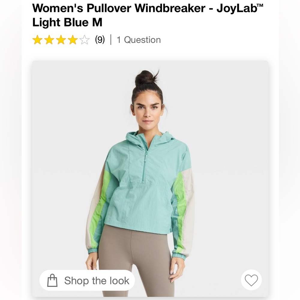 Joylab pull over wind breaker